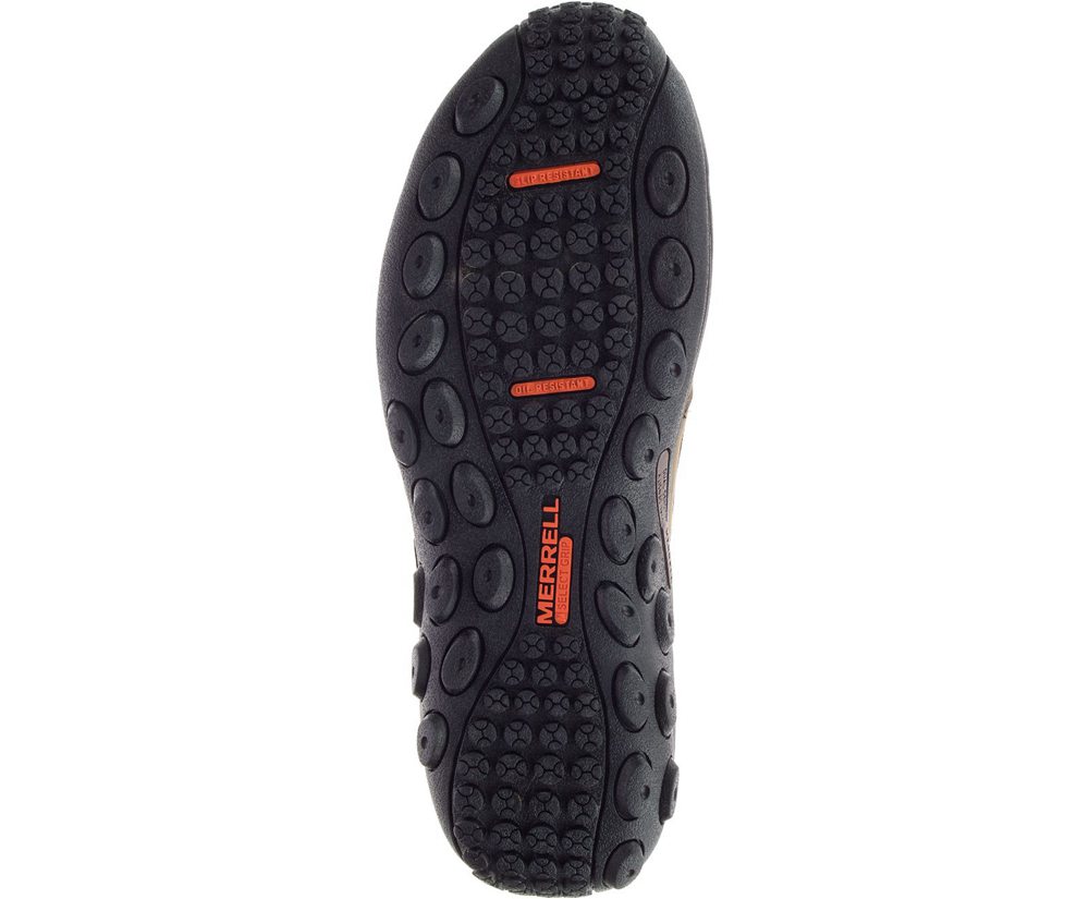 Merrell Slip Ons Brown - Jungle Moc Leather Comp Toe SD+ Wide Width - Mens 07VQFPKLR